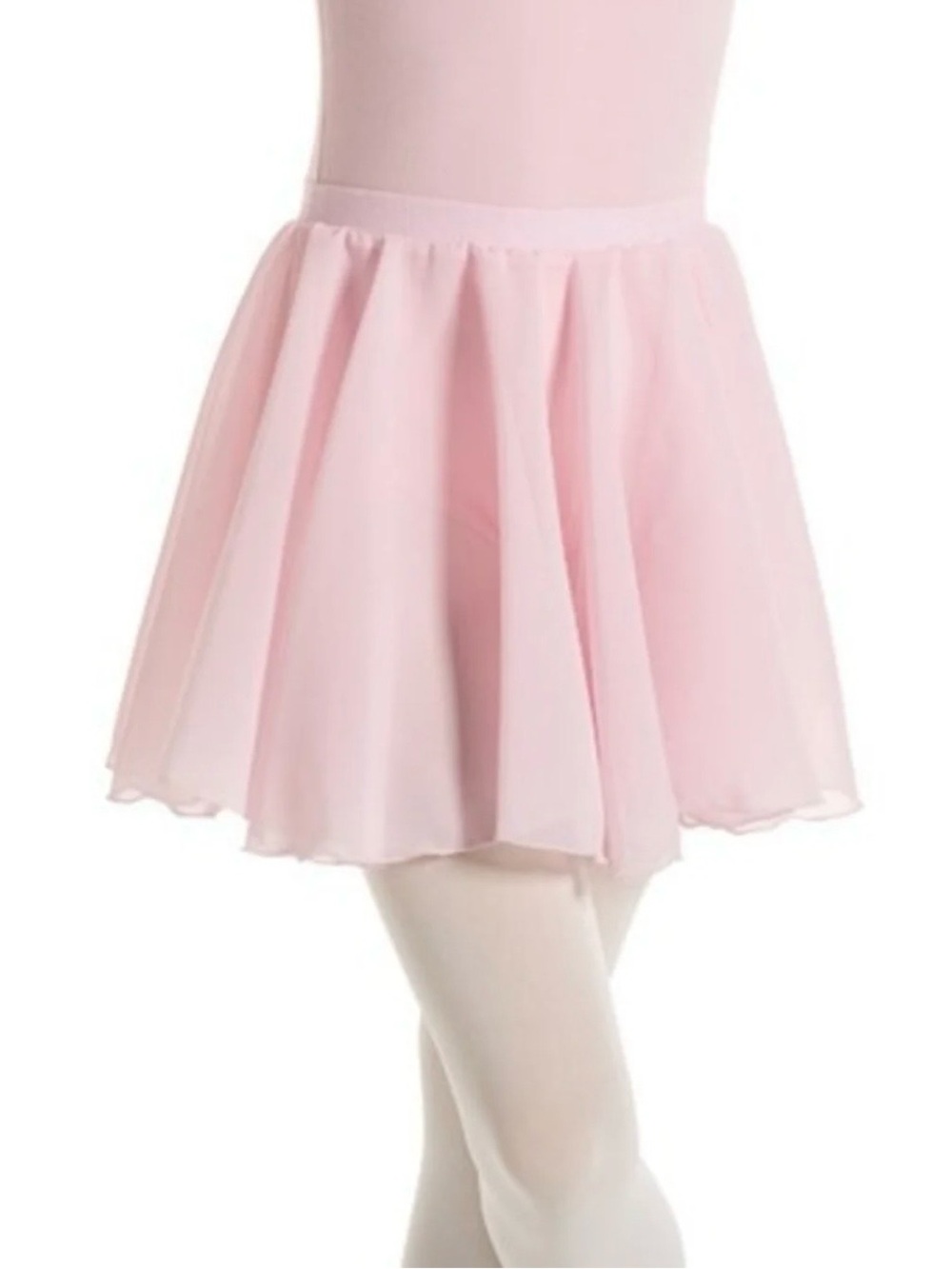Mondor Soft Pink Pull-On Chiffon Skirt - Kids Ballet Recitals Rehearsals